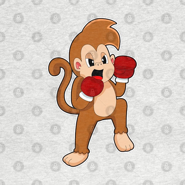 Monkey Boxer Boxing gloves Boxing by Markus Schnabel